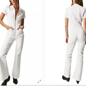 We The Free White Denim Jumpsuit size S